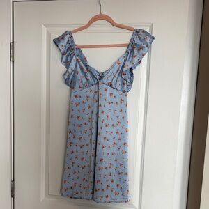 Altar'd State Blue Floral Mini Dress